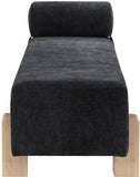 Edison Bench - Chic Mid-Century Modern Design with Soft Upholstery and Stylish Bolster Pillow Included