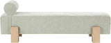 Edison Bench - Chic Mid-Century Modern Design with Soft Upholstery and Stylish Bolster Pillow Included
