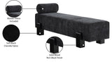 Edison Bench - Stylish Mid-Century Modern Upholstered Bench with Soft Fabric and Bolster Pillow