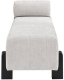 Edison Bench - Stylish Mid-Century Modern Upholstered Bench with Soft Fabric and Bolster Pillow