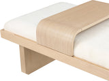 Arlington Bench: Stylish Mid-Century Modern Design with Solid Wood Base and Moveable Tray for Versatility