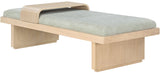 Arlington Bench: Stylish Mid-Century Modern Design with Solid Wood Base and Moveable Tray for Versatility