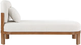 Maybourne Chaise Bench - Elegant Mid-Century Modern Design with Plush Comfort and Walnut Finish