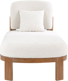 Maybourne Chaise Bench - Elegant Mid-Century Modern Design with Plush Comfort and Walnut Finish