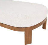 Maybourne Chaise Bench - Elegant Mid-Century Modern Design with Plush Comfort and Walnut Finish