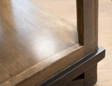 4 Drawer Cocktail Table - Loft Brown Pine Wood with Iron Hardware