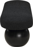 Bowie Boucle Fabric Bench - Luxurious Art Deco Seating with Elegant Solid Ash Wood Legs for Home Decor