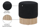 Veranda Boucle Fabric Upholstered Stool