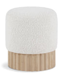 Veranda Boucle Fabric Upholstered Stool
