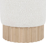 Veranda Boucle Fabric Upholstered Stool