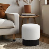Veranda Boucle Fabric Upholstered Stool