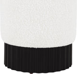 Veranda Boucle Fabric Upholstered Stool