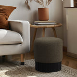 Veranda Boucle Fabric Upholstered Stool