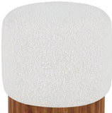 Veranda Boucle Fabric Upholstered Stool