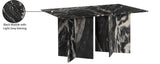 Verona Dining Table - Handcrafted Black Marble with Unique Base for Timeless Elegance and Style