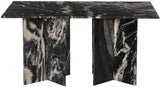 Verona Dining Table - Handcrafted Black Marble with Unique Base for Timeless Elegance and Style