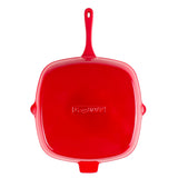 BergHOFF Neo Cast Iron Square Grill Pan 11", Red