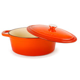 BergHOFF Neo Cast Iron 5qt. Oval Dutch Oven 11.5" with Lid, Orange