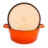BergHOFF Neo Cast Iron 7qt. Round Dutch Oven 11" with Lid, Orange