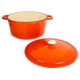 BergHOFF Neo Cast Iron 7qt. Round Dutch Oven 11" with Lid, Orange