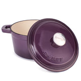 BergHOFF Neo Cast Iron 3qt. Round Dutch Oven 8" with Lid, Purple