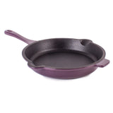BergHOFF Neo 3pc Cast Iron Cookware Set, Fry Pan & Round Dutch Oven, Purple