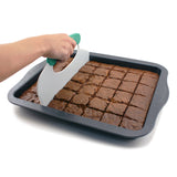 BergHOFF Perfect Slice 7Pc Steel Set, 14" Cookie Sheet with Tool, 9" Round Cake Pan with Tool, 13" Covered Bake Pan with Tool