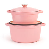 BergHOFF Neo Cast Iron 7qt. Round Dutch Oven 11" with Lid, Pink