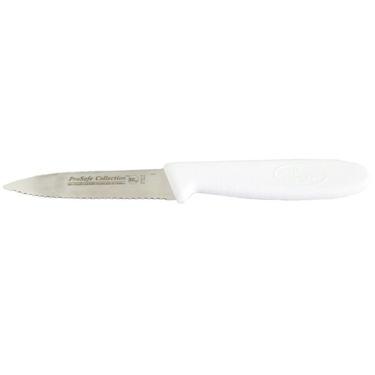BergHOFF Ergonomic High Chromium Non-Stain Carbon Steel Paring Knife, Scallopped, 3.25"