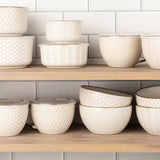 Kook Ceramic Nesting Bowls with Lids, Set of 4
