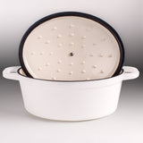 BergHOFF Neo Cast Iron 5qt. Oval Dutch Oven 11.5" with Lid, White