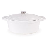 BergHOFF Neo Cast Iron 8qt. Oval Dutch Oven 13" with Lid, White