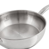 BergHOFF Belly Shape 18/10 Stainless Steel 9.5" Deep Skillet with SS Lid, 3.2qt.