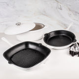 BergHOFF Neo 10pc Cast Iron Cookware Set, White