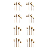 BergHOFF GEM 32Pc 18/10 Stainless Steel Flatware Set, Gold Plated