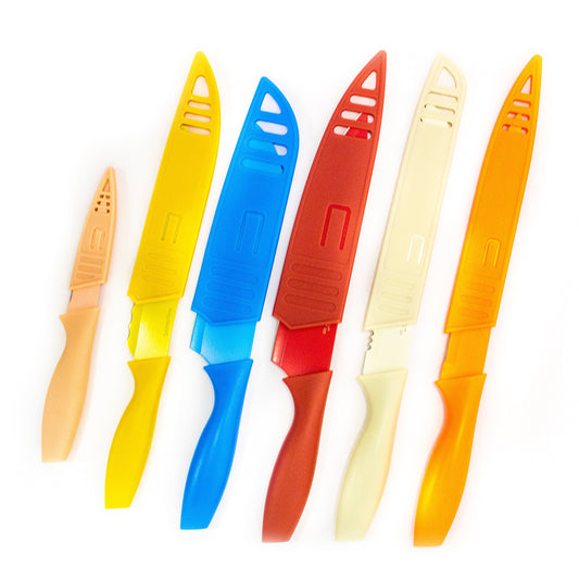 BergHOFF 12pc Nonstick Multicolor Stainless Steel Kitchen Knife Set
