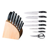 BergHOFF Forged 9pc Stainless Steel Knife Block Set with 3-in-1 Sharpener