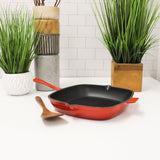 BergHOFF Neo 4pc Cast Iron Grill & Fry Pan Set, Red