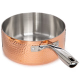 BergHOFF Vintage Tri-Ply Copper 8" Saucepan 3qt. with Lid, Hammered