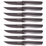 BergHOFF 8pc Serrated Stainless Steel Steak Knife Set 4.25", Grey