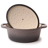 BergHOFF Neo Cast Iron 5qt. Oval Dutch Oven 11.5" with Lid, Oyster