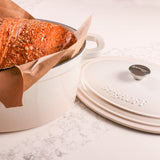 BergHOFF Neo Cast Iron 8qt. Oval Dutch Oven 13" with Lid, Meringue