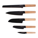 BergHOFF Ron Stainless Steel 6pc Knife Block Set, Natural