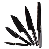 BergHOFF Ron Stainless Steel 6pc Knife Block Set, Black
