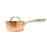 BergHOFF Vintage 5pc Tri-Ply Copper Cookware Set with Lids, Hammered