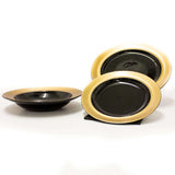 BergHOFF GEM 32 Pcs Dinnerware Set, Black & Gold