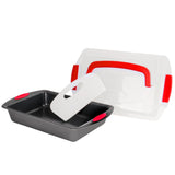 BergHOFF 11Pc Perfect Slice Bakeware Set, Grey & Red