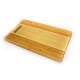 BergHOFF Bamboo 14.2" x 8.7" Rectangle Cutting Board, Two-Toned with Handle
