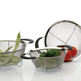 BergHOFF Essentials 3Pc Graduated Colander Set, 18/10 Stainless Steel, Sturdy Feet