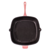 BergHOFF Neo 3pc Cast Iron Cookware Set, Grill Pan & Round Dutch Oven, Pink